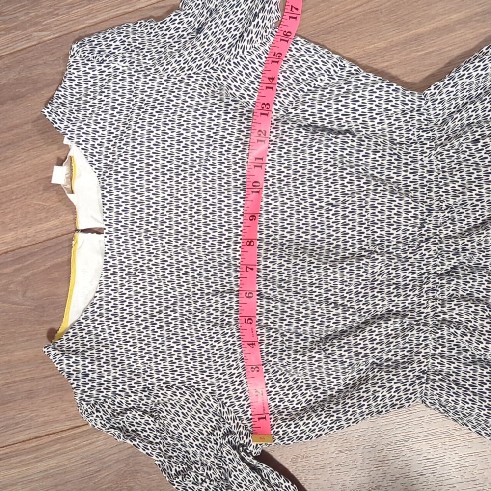 BODEN | lightweight, lined dress, black, white and yellow, faux wrap skirt, 4 - Picture 7 of 9
